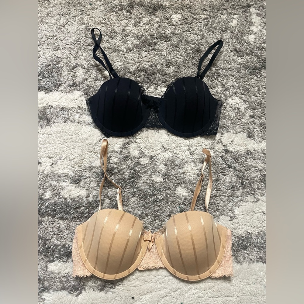 34C Lace Trim Felina Bra 2 Piece Set
